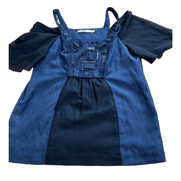 MINT JODI ARNOLD SILK AND LINEN LINED TOP SIZE 10 - Picture 7 of 8